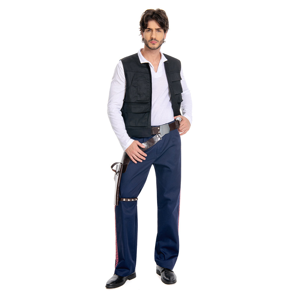 Anh A New Hope Han Solo Vest Shirt Pants Set Cosplay Costume Halloween Suit