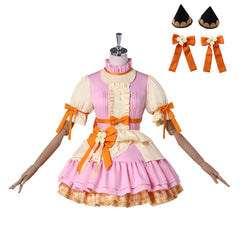 Anya Extra Mission Pink Yellow Layered Dress Set Outfits Cosplay Costume