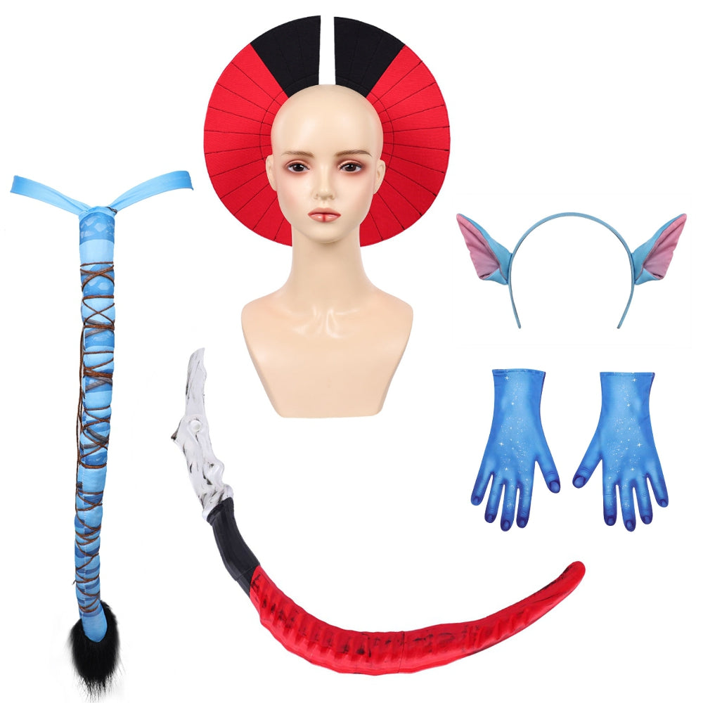 Avatar: Fire and Ash (2025) Varang Headwear Weapon Tail Ears Gloves Cosplay Accessories Props