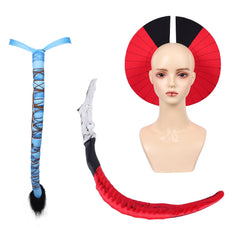 Avatar: Fire and Ash (2025) Varang Red Black Headwear Weapon Tail Cosplay Accessories Props
