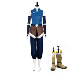 Avatar: The Last Airbender Korra Blue Outfits Cosplay Costume Halloween Carnival Suit