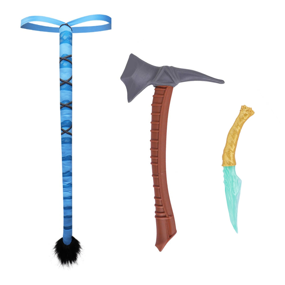Avatar: The Way of Water Jake Sully Blue Tail Weapon Axe Knife Cosplay Accessories Props