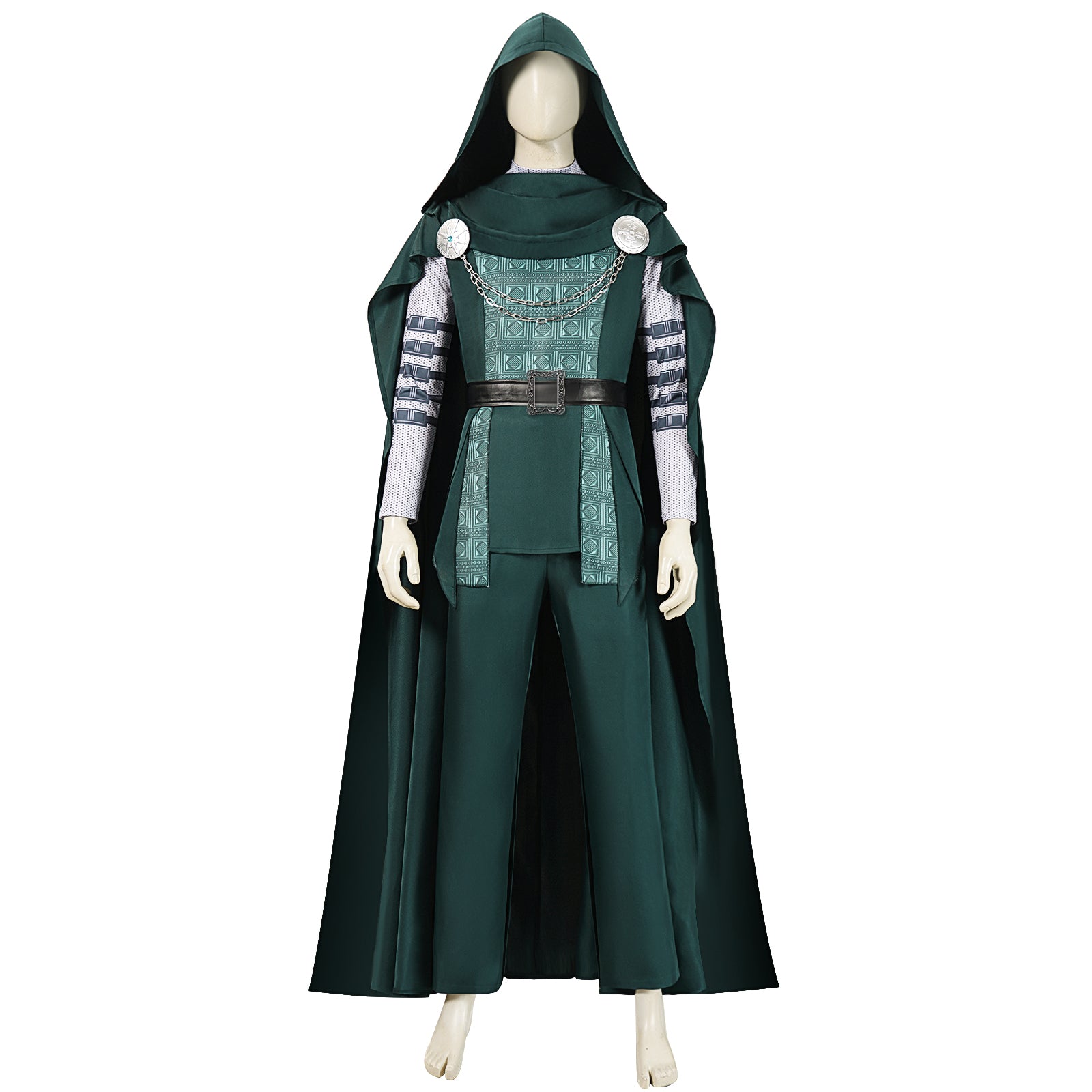Avengers: Doomsday (2026) Doctor Doom Green Tunic Pants Cloak Set Outfits Cosplay Costume
