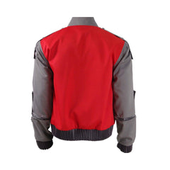 Back To The FutureⅡMarty McFly 2015 Future Red Gray Jacket Outfits Cosplay Costume
