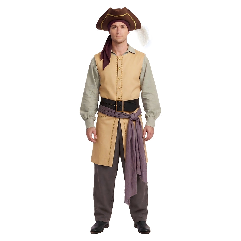 Backrooms (2026) Captaion Clark Yellow Pirate Set Outfits Cosplay Costume