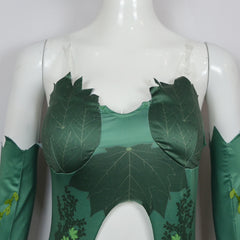 Batman Harley Quinn Poison Ivy Green Jumpsuit Set Outfits Halloween Cosplay Costume