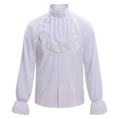 Beauty And The Beast Prince Adam Jabot Collar Shirt Outfits Medieval Cosplay Costume