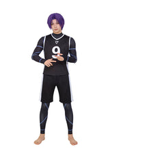 Blue Lock Reo Mikage No.9 Black Uniform Jersey Set Outfits Cosplay Costume