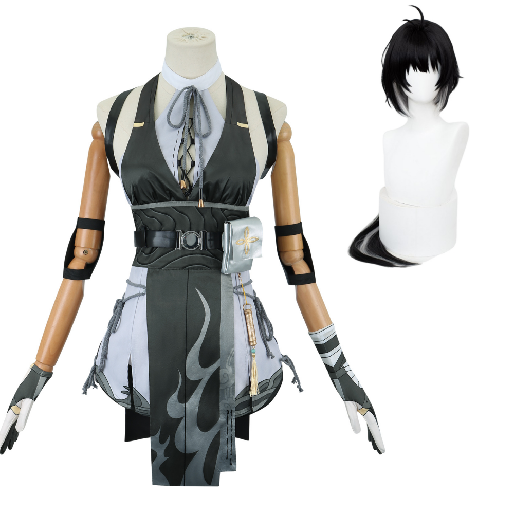 Game Wuthering Waves (2024) Female Rover Black Set Outfits Cosplay Costume Halloween Carnival Suit