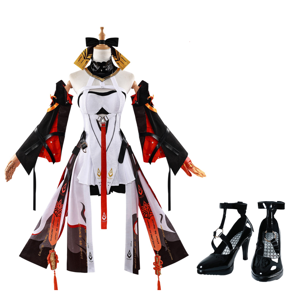 Wuthering Waves Changli White Red Set Outfits Cosplay Costume Carnival Suit
