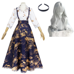 Clair Obscur: Expedition 33 (2025) Lune Clea Blue Skirt Set Outfits Cosplay Costume