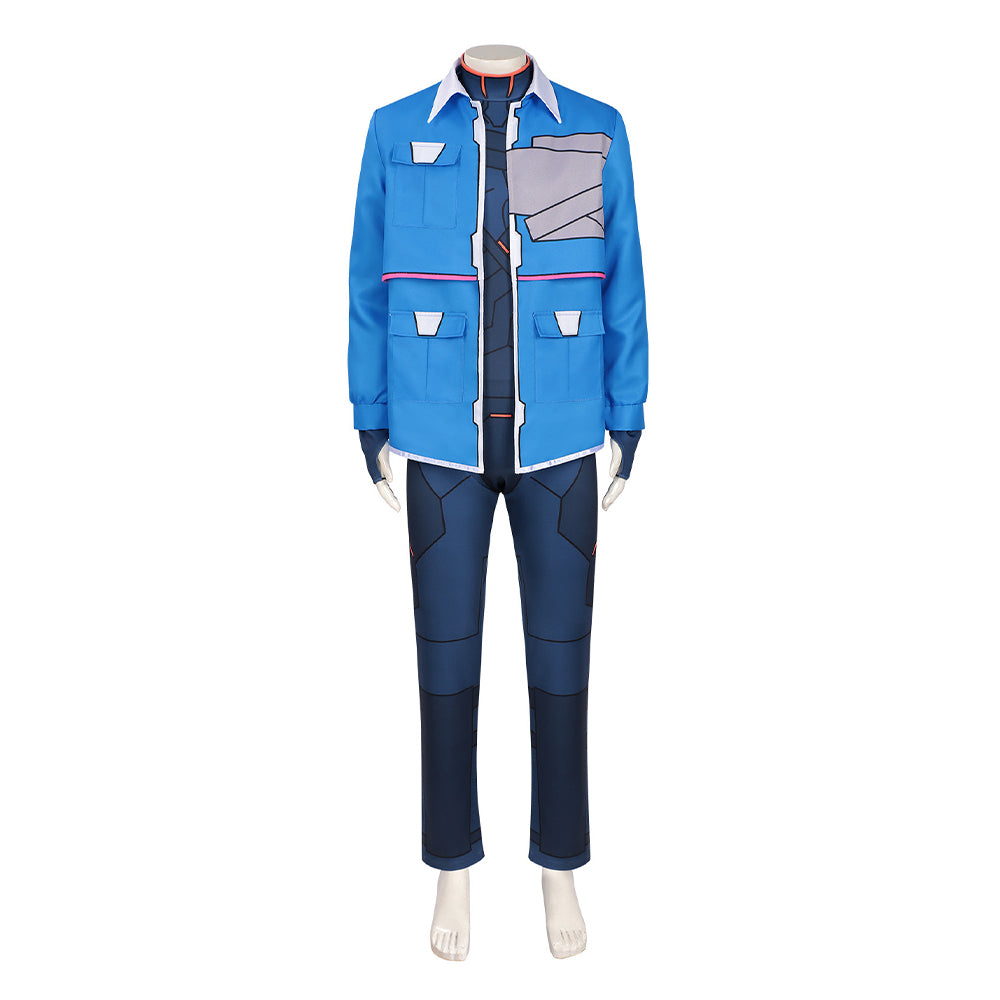 Cyberpunk: Edgerunners 2 (2026) D Blue Jacket Jumpsuit Set Outfits Cosplay Costume