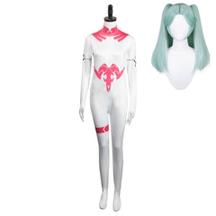 Cyberpunk: Edgerunners Rebecca White Pink Jumpsuit Outfits Cosplay Costume 