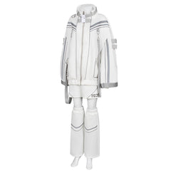 Cyberpunk Suit Y2K Techwear White Jacket Shorts Set Outfits Cosplay Costume