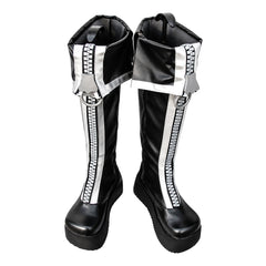 D.Gray-man Allen Walker Black Zipper Boots Shoes Cosplay Accessories Props