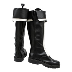 D.Gray-man Allen Walker Black Zipper Boots Shoes Cosplay Accessories Props