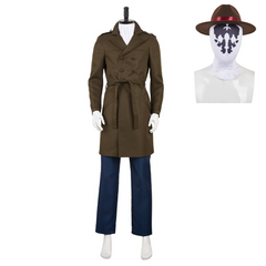 Watchmen Chapter I (2024) Rorschach Brown Outfits Cosplay Costume Halloween Carnival Suit
