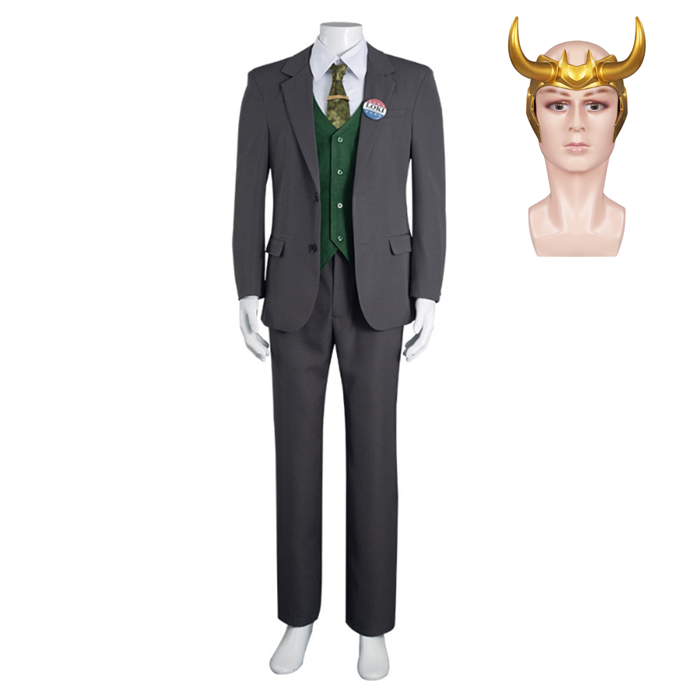 2021 TV Loki Cosplay Costume President Loki Outfits Halloween Carnival Suit