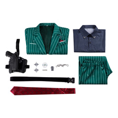 Delta Force Alonso Hudson Green Striped Suit Set Outfits Cosplay Costume