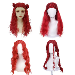 Descendants Red Wig Collections Cosplay Accessories Halloween Carnival Props