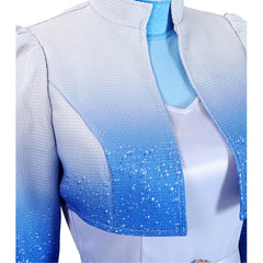 Descendants: Wicked Wonderland (2026) Chloe Blue Jacket Dress Set Outfits Cosplay Costume