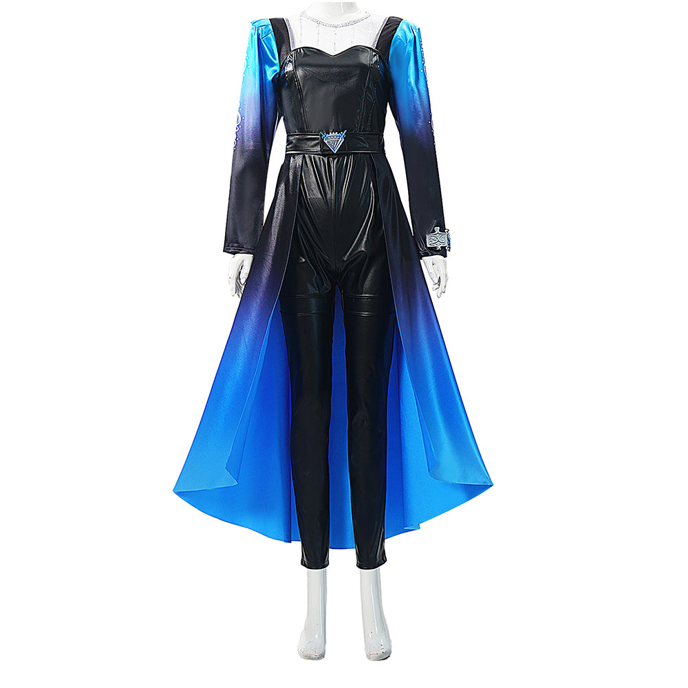 Descendants: Wicked Wonderland (2026) Evie Blue Black Jumpsuit Set Outfits Cosplay Costume