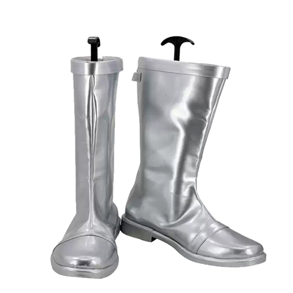 Doctor Doom Silver Boots Cosplay Shoes Halloween Carnival Accessories Props