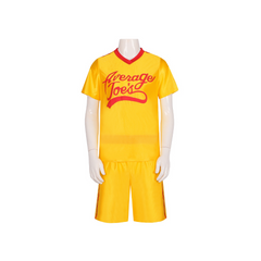 Dodgeball Average Joe's Yellow Jersey Men Women Uniform Outfits Cosplay Costume