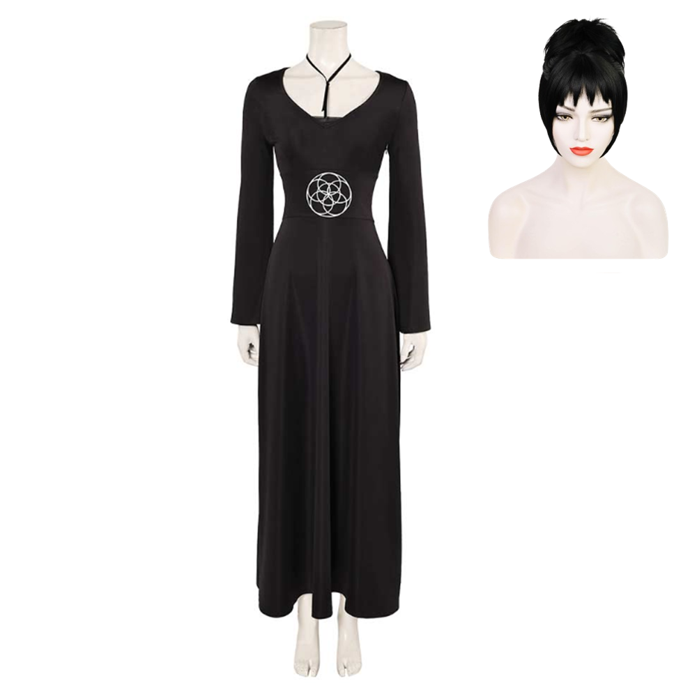 Movie Beetlejuice 2 (2024) Lydia Deetz Black Dress Outfits Cosplay Costume Halloween Carnival Suit