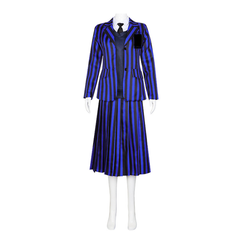 Enid Sinclair Nevermore Academy Uniform Skirt Shirt Coat Outfit Cosplay Costume Halloween Suit 