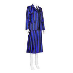 Enid Sinclair Nevermore Academy Uniform Skirt Shirt Coat Outfit Cosplay Costume Halloween Suit 