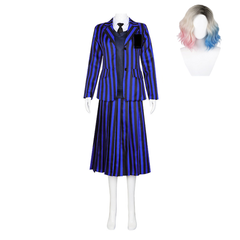 Enid Sinclair Nevermore Academy Uniform Skirt Shirt Coat Outfit Cosplay Costume Halloween Carnival Suit