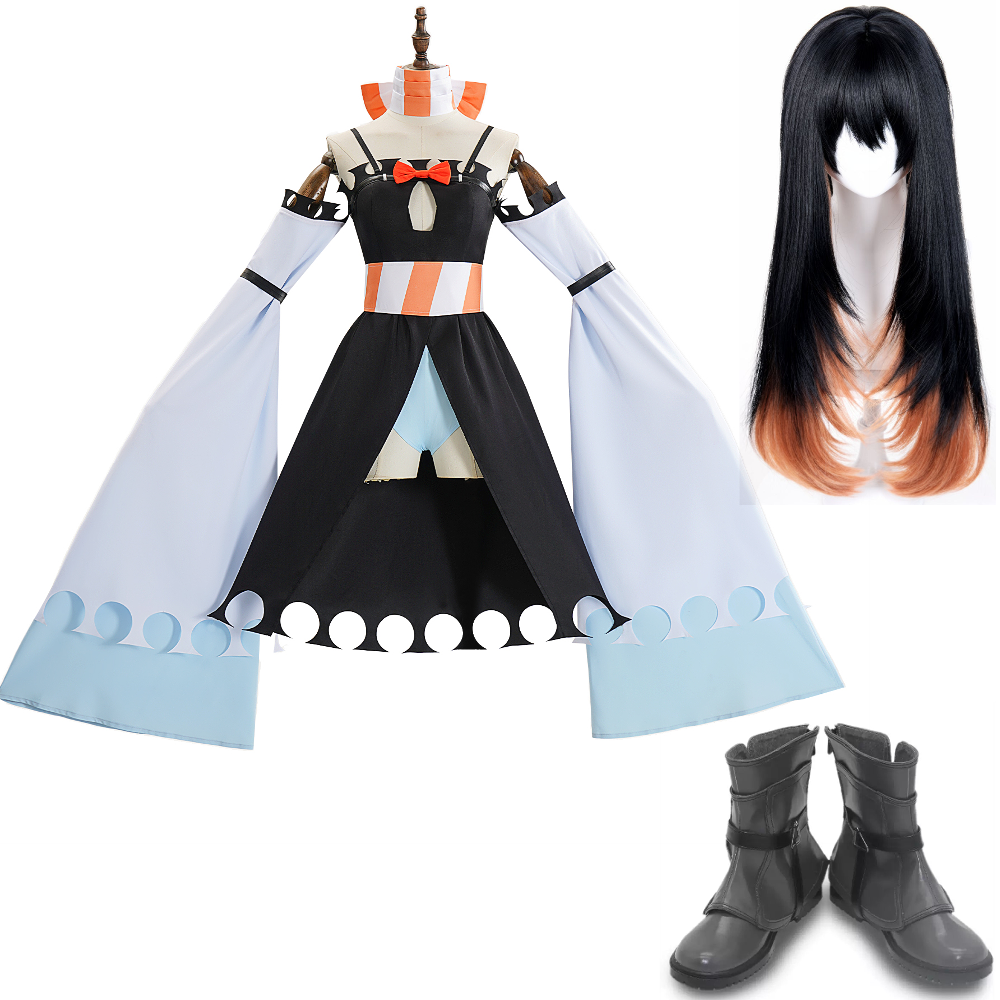 Gachiakuta (2025) Amo Empool Black Dress Set Outfits Cosplay Costume