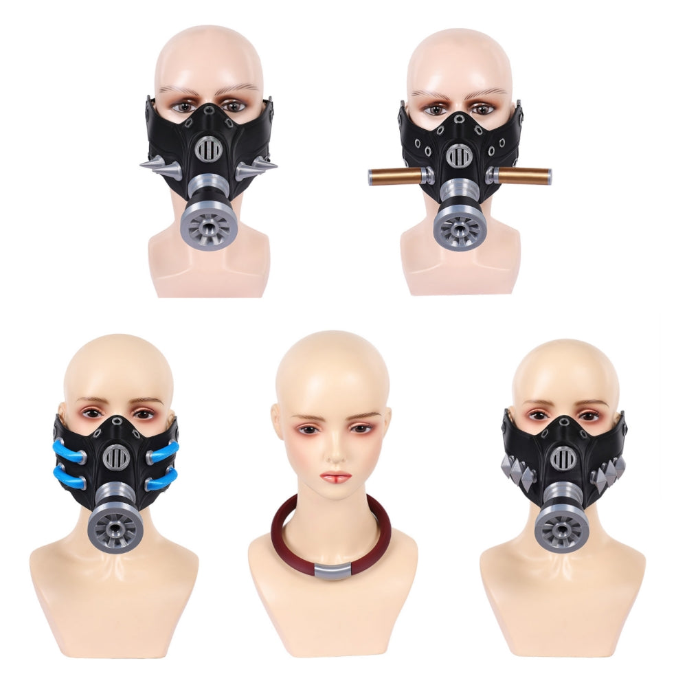Gachiakuta Rudo Guita Enjin Zanka Plastic Mask Cleaner Choker Cosplay Accessories Props