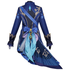 Genshin Impact Focalors Furina Black Blue Outfits Cosplay Costume Halloween Carnival Suit