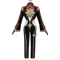 Genshin Impact Mavuika Black Jumpsuit Full Set Outfits Cosplay Costume Halloween Suit