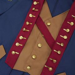 George Washington President Blue Jacket Set Colonial Outfits Cosplay Costume