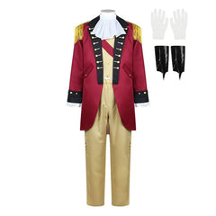 George Washington President Red Jacket Set Colonial Outfits Cosplay Costume