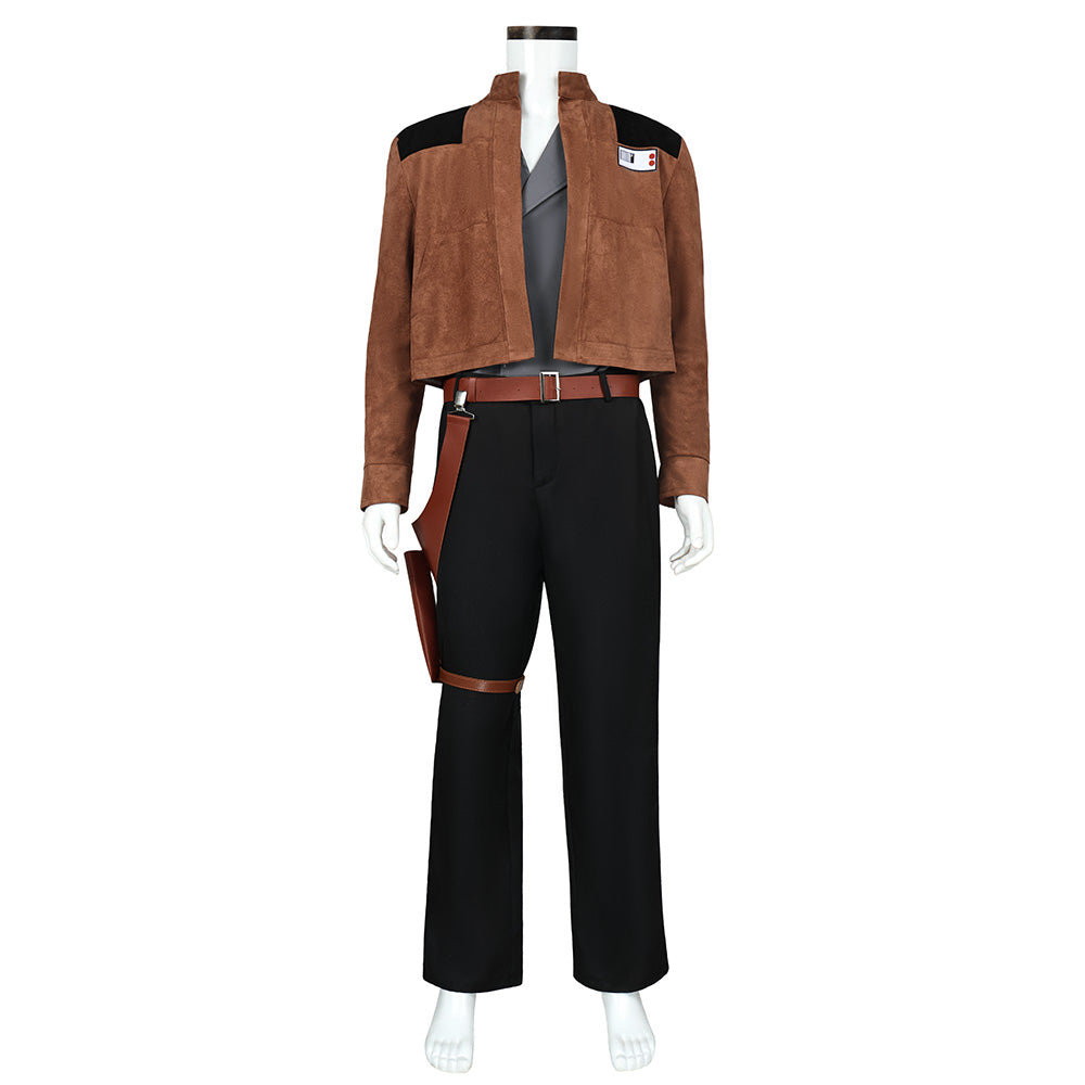 Han Solo Brown Jacket Black Set Outfits Cosplay Costume Halloween Suit