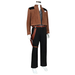 Han Solo Brown Jacket Black Set Outfits Cosplay Costume Halloween Suit