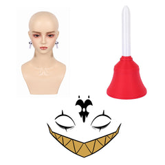 Helluva Boss Hazbin Hotel Blitz Demon Tattoo Stickers Velvette Earrings Abel Bell Halloween Cosplay Accessories Props