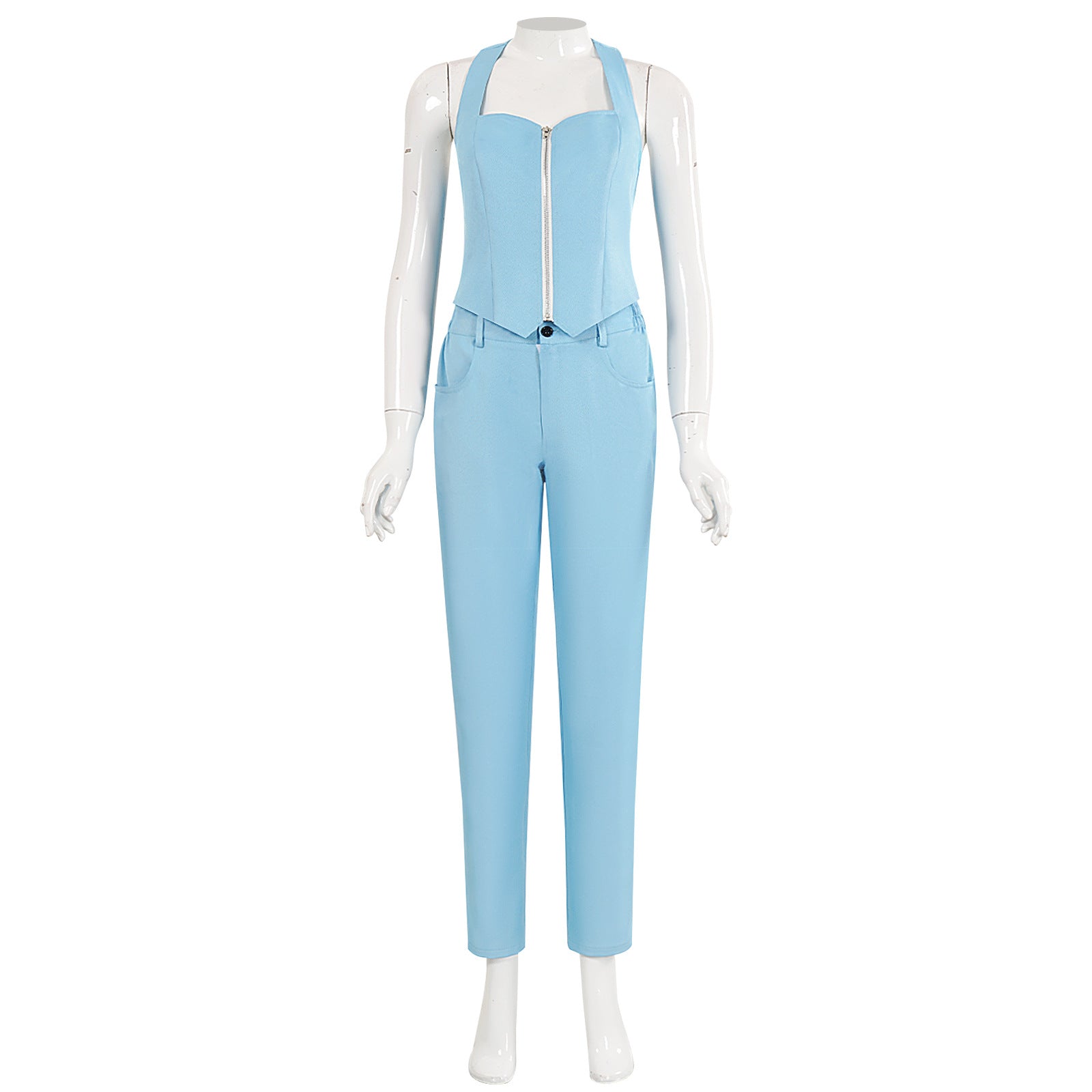 Horror MaXXXine (2024) Maxine Blue Outfits Cosplay Costume Halloween Carnival Suit