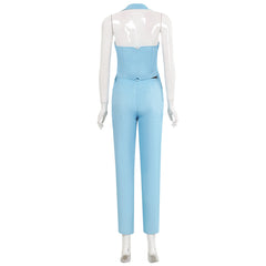 Horror MaXXXine (2024) Maxine Blue Outfits Cosplay Costume Halloween Carnival Suit