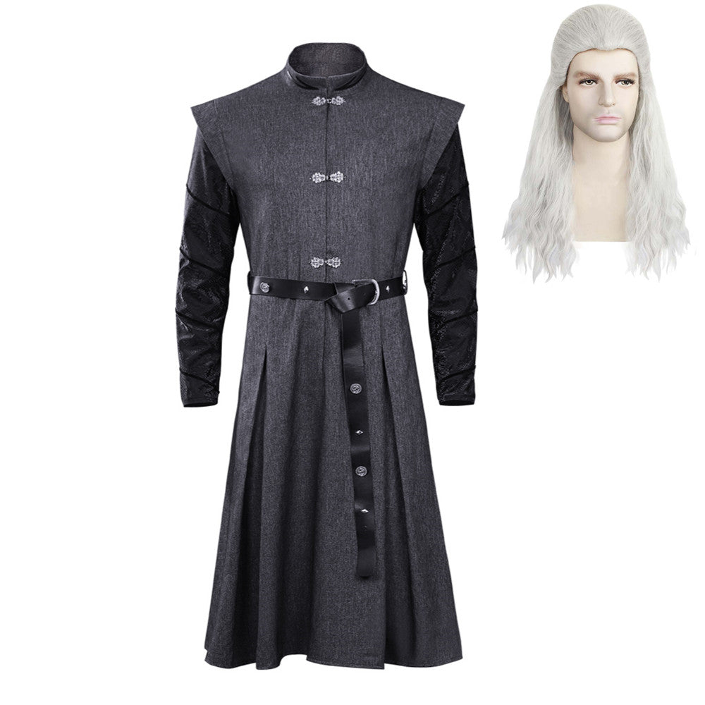 House Of The Dragon Daemon Targaryen Gray Coat Outfits Cosplay Costume