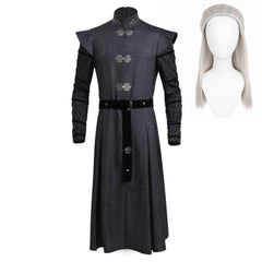 House Of The Dragon Daemon Targaryen Gray Jacquard Outfits Cosplay Costume