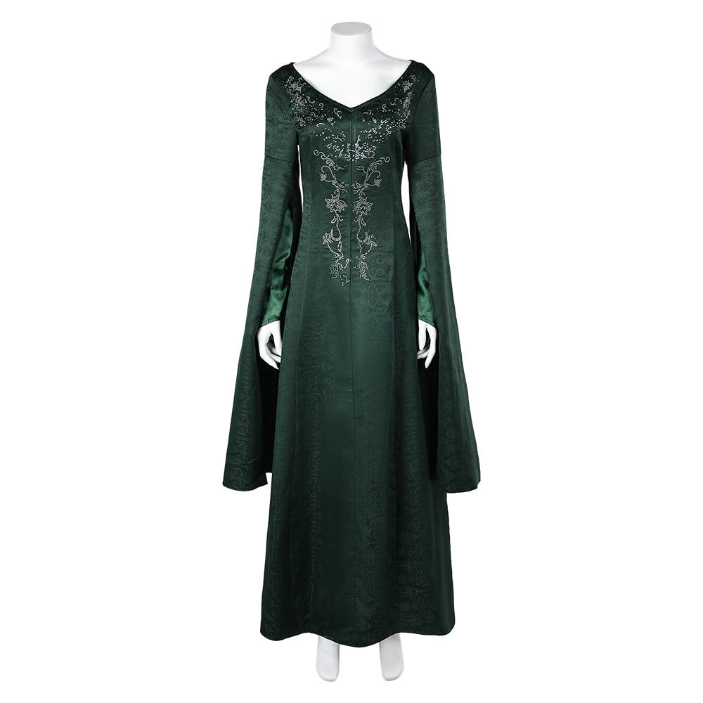 green emerald velvet dress Chahouk Women's Alicent Hightower Cosplay Costume Green Dress Medieval Queen  Robe Long Sleeves Halloween Party Dress : Amazon.co.uk: Fashion main image 1