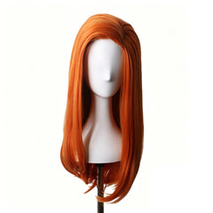 Invincible Atom Eve Orange Cosplay Wig Heat Resistant Synthetic Hair Accessories Props