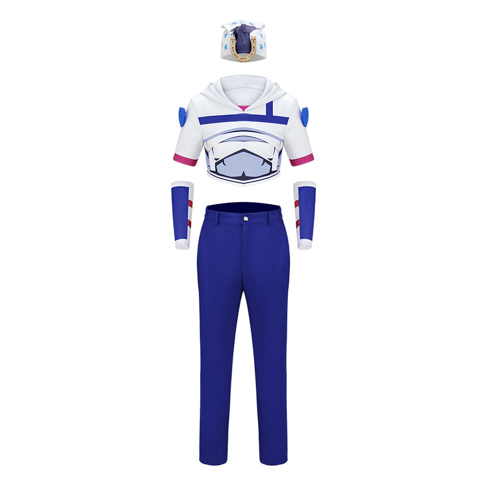 Johnny Joestar Blue Set Outfits Cosplay Costume Halloween Carnival Party Suit