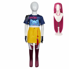 Kids Children KPop Demon Hunters (2025) Huntrix Rumi Mira Zoey Yellow Outfits Cosplay Costume