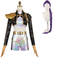 KPop Demon Hunters (2025) Golden Mira Black Top White Skirt Set Stage Outfits Cosplay Costume